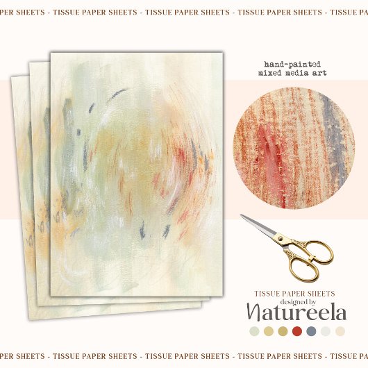 Papier Mousseline Motif Boho moderne papier tissu Abstrait