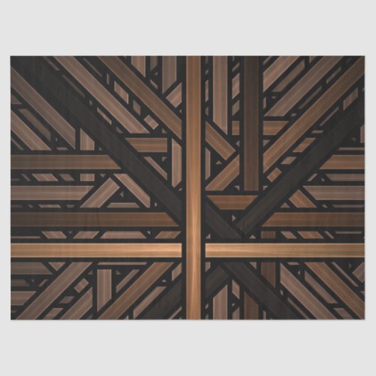 Papier Mousseline Motif bois Design Découpage Papier de tissus (Recto)