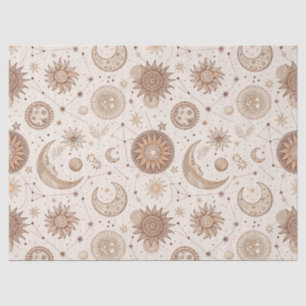 Papier Mousseline Motif botanique céleste (2)