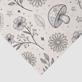 Papier Mousseline Motif botanique céleste (3) (Détail)