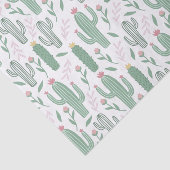 Papier Mousseline motif botanique de Cactus (Détail)