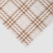 Papier Mousseline MOTIF Brown et TAN NEUTRAL PLAID (Détail)