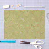 Papier Mousseline Motif Brown Marbling Green (Artisanat)