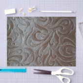 Papier Mousseline Motif brun rustique de cuir de pays occidental (Artisanat)