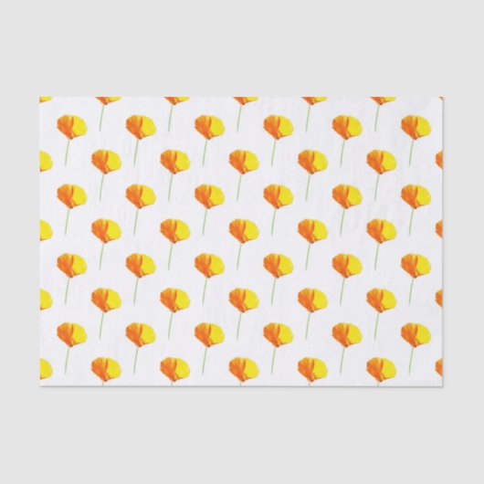 Papier Mousseline MOTIF CA Poppy (Recto)