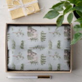 Papier Mousseline Motif Cabine de couleur d'eau (Cadeau)