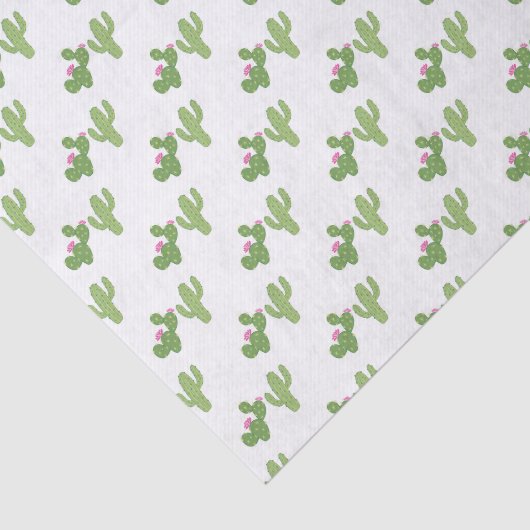 Papier Mousseline Motif Cactus couple (Détail)