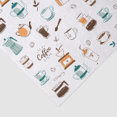 Papier Mousseline Motif café et café tiré à la main (Détail)