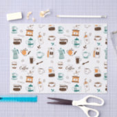 Papier Mousseline Motif café et café tiré à la main (Artisanat)