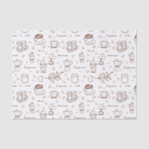 Papier Mousseline Motif café moderne