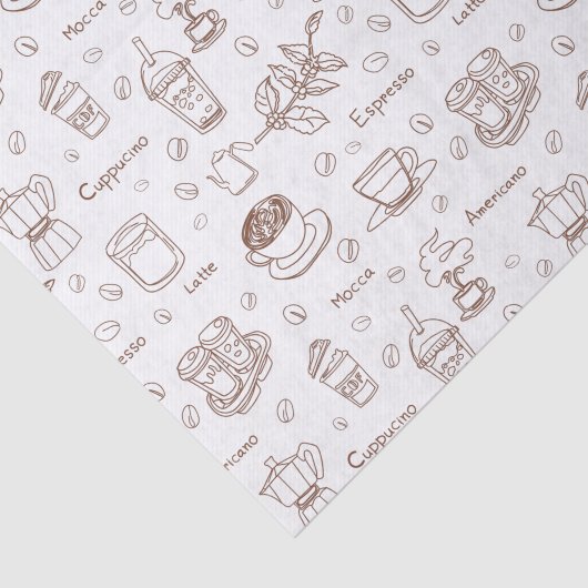 Papier Mousseline Motif café moderne (Détail)