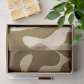 Papier Mousseline Motif camouflage beige (Cadeau)