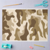 Papier Mousseline Motif camouflage beige (Artisanat)