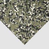 Papier Mousseline Motif Camouflage Cool noir vert Imprimer (Détail)