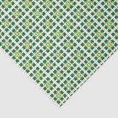 Papier Mousseline Motif carré de la forêt verte géométrique moderne (Détail)