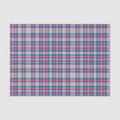 Papier Mousseline Motif carreau rouge et bleu classique (Recto)