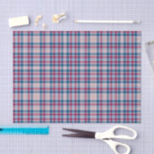 Papier Mousseline Motif carreau rouge et bleu classique (Artisanat)