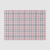 Papier Mousseline Motif carreaux rose gris blanc pastel (Recto)