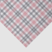 Papier Mousseline Motif carreaux rose gris blanc pastel (Détail)
