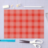 Papier Mousseline Motif carreaux rouge vif (Artisanat)