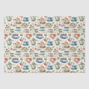 Papier Mousseline Motif carrelé à thé mignon