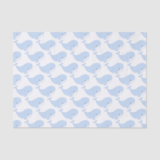 Papier Mousseline motif carrelé pour les amateurs de baleines mignon (Recto)