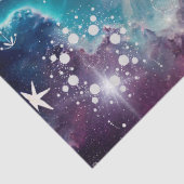 Papier Mousseline Motif céleste bleu violet (Détail)