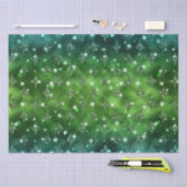 Papier Mousseline Motif céleste de la Parties scintillant Ombre vert (Artisanat)
