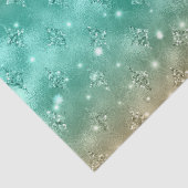 Papier Mousseline Motif céleste de Parties scintillant Ombre vert et (Détail)