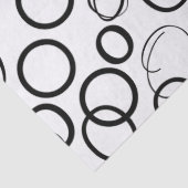 Papier Mousseline Motif Cercle noir et blanc Abstrait (Détail)