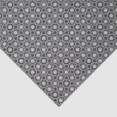 Papier Mousseline Motif Cercles Gris Classique (Détail)