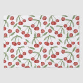 Papier Mousseline Motif cerise (Recto)