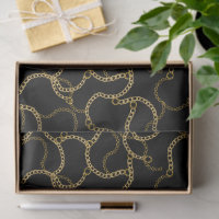 Motif Chaînes en Or Style Street Urbain
