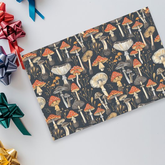 Papier Mousseline Motif champignon 