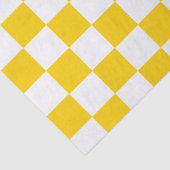 Papier Mousseline Motif chèque À damiers blanc jaune (Détail)