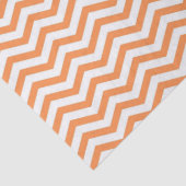Papier Mousseline Motif Chevron orange blanc rayé (Détail)