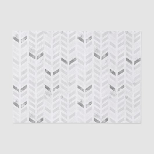 Papier Mousseline Motif Chevron peint blanc élégant moderne (Recto)
