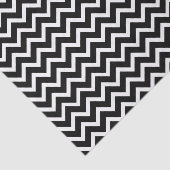 Papier Mousseline Motif Chevron Zigzag noir et blanc (Détail)