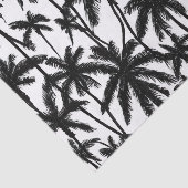 Papier Mousseline Motif Chick Black + White Palm Tree (Détail)