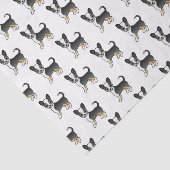 Papier Mousseline Motif Chihuahua Black Tricolor Smooth Coat (Détail)