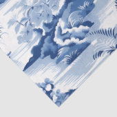 Papier Mousseline Motif chinois bleu et blanc (Détail)