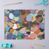 Papier Mousseline Motif circulaire polychrome déformé (Artisanat)