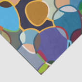 Papier Mousseline Motif circulaire polychrome déformé (Détail)