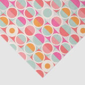 Papier Mousseline Motif circulaire rose chaud (Détail)