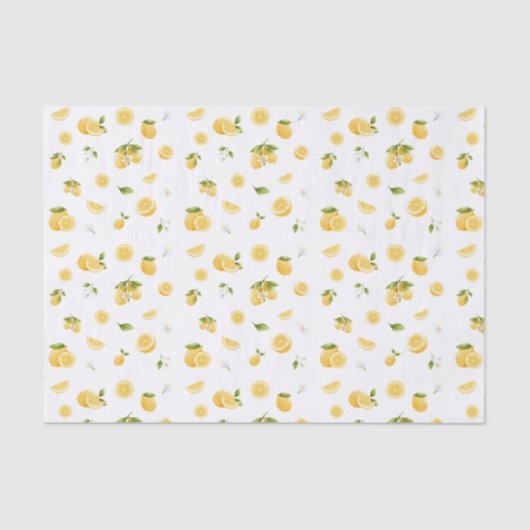Papier Mousseline Motif citron (Recto)