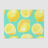 Papier Mousseline Motif citrons aquarelle (Recto)