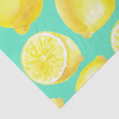 Papier Mousseline Motif citrons aquarelle (Détail)