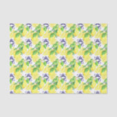 Papier Mousseline Motif citrons Damask (Recto)