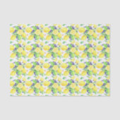 Papier Mousseline Motif citrons Damask (Recto)
