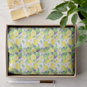 Papier Mousseline Motif citrons Damask (Cadeau)